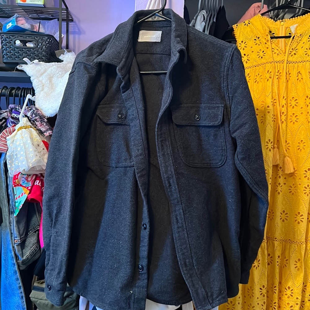 Charcoal Grey Everlane Shacket